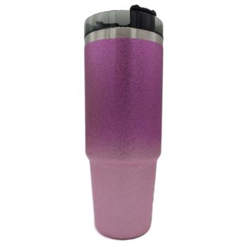 Preview: Trinkbecher Glitzer rosa groß